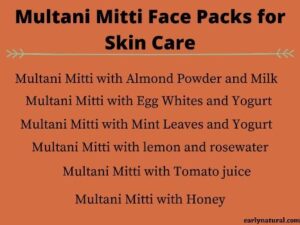 Multani Mitti face packs